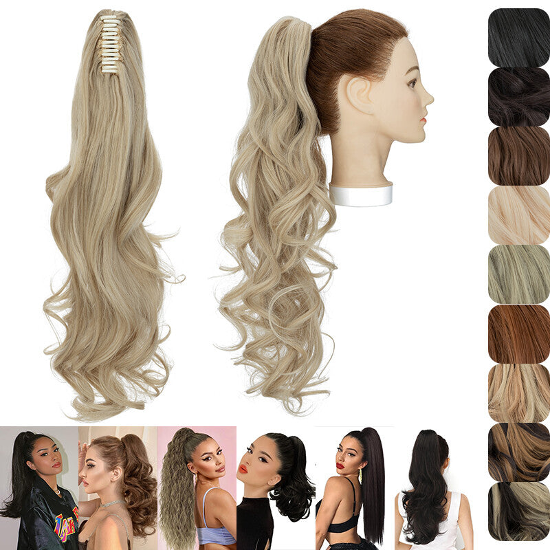 Thick Wavy Claw Clip Ponytail Hair Extension - Natural Look