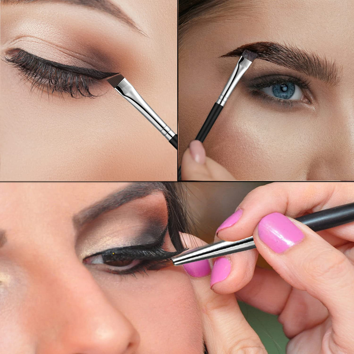 Fine Angled Eyeliner Brush - Ultra Thin Precision Makeup Tool
