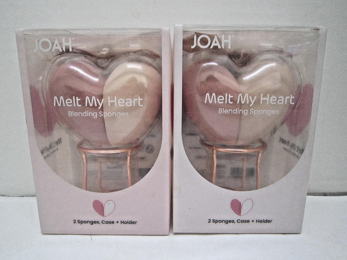 Makeup Blending Sponges Set with Heart Storage Case - Vegan & Latex-Free