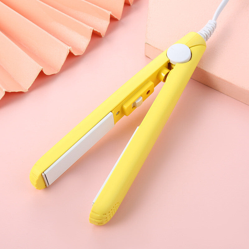 Mini Portable Hair Straightener Curling Iron 2-in-1 Ceramic Styling Tool