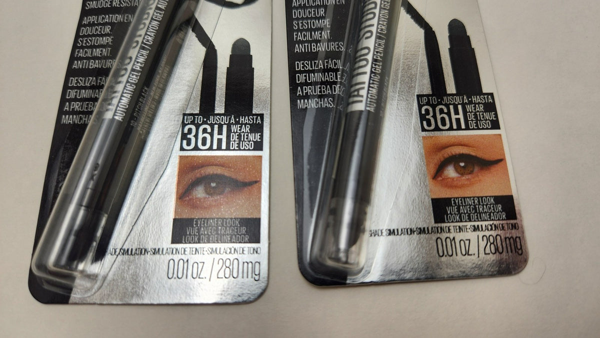 Waterproof Gel Eyeliner Pencil - Long-Lasting Black Makeup, 0.01oz