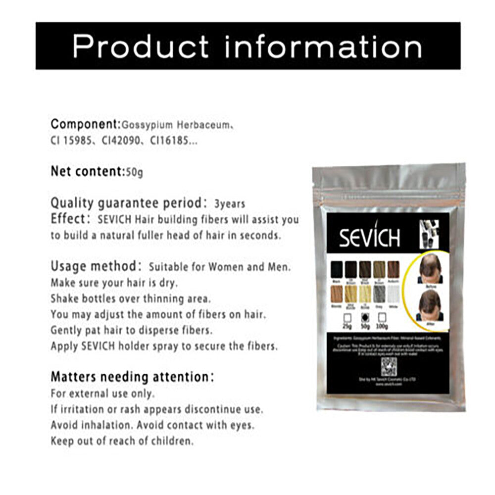 Hair Building Fiber Refill 50g - 2 Pack
