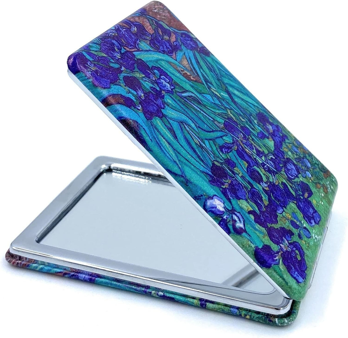 Van Gogh Style Compact Travel Mirror - Foldable with Magnification, 3.46x2.46 Inches