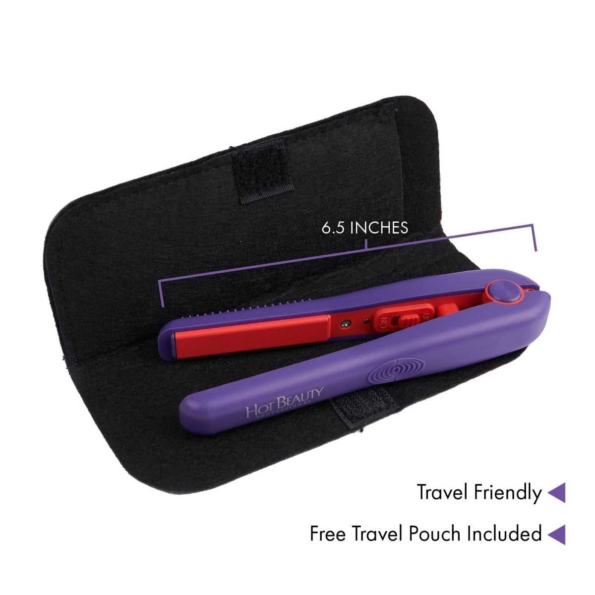Mini Ceramic Flat Iron 1/2 Inch - Travel Hair Straightener & Curling Iron