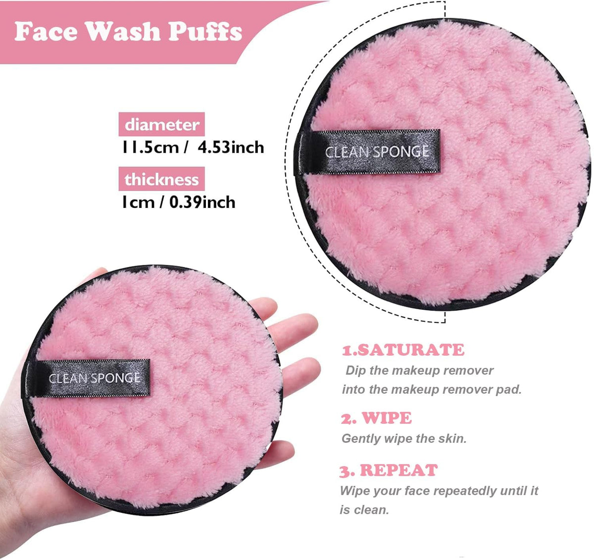 Premium Synthetic Makeup Brush Set 42Pcs with Sponges & Puffs - Pink