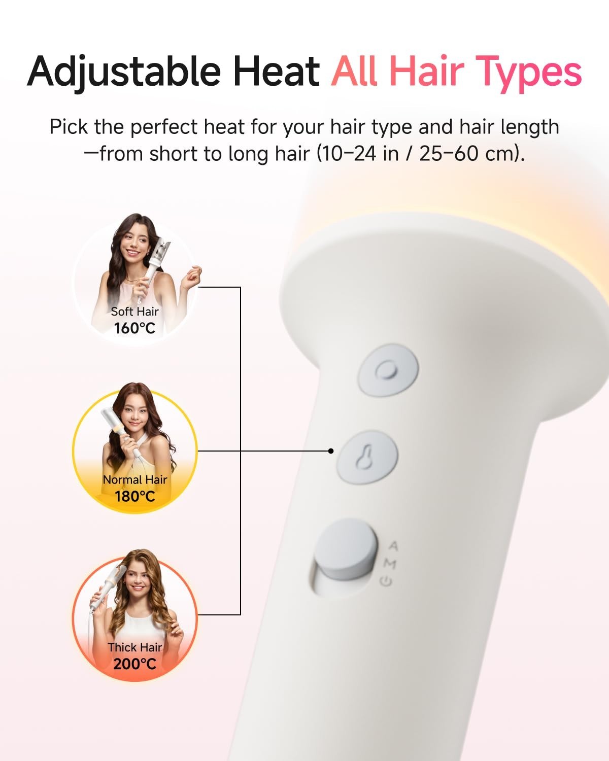 Automatic Curling Iron 1.25 Inch Ceramic Hair Curler with Dual Modes & Tangle-Free Design
