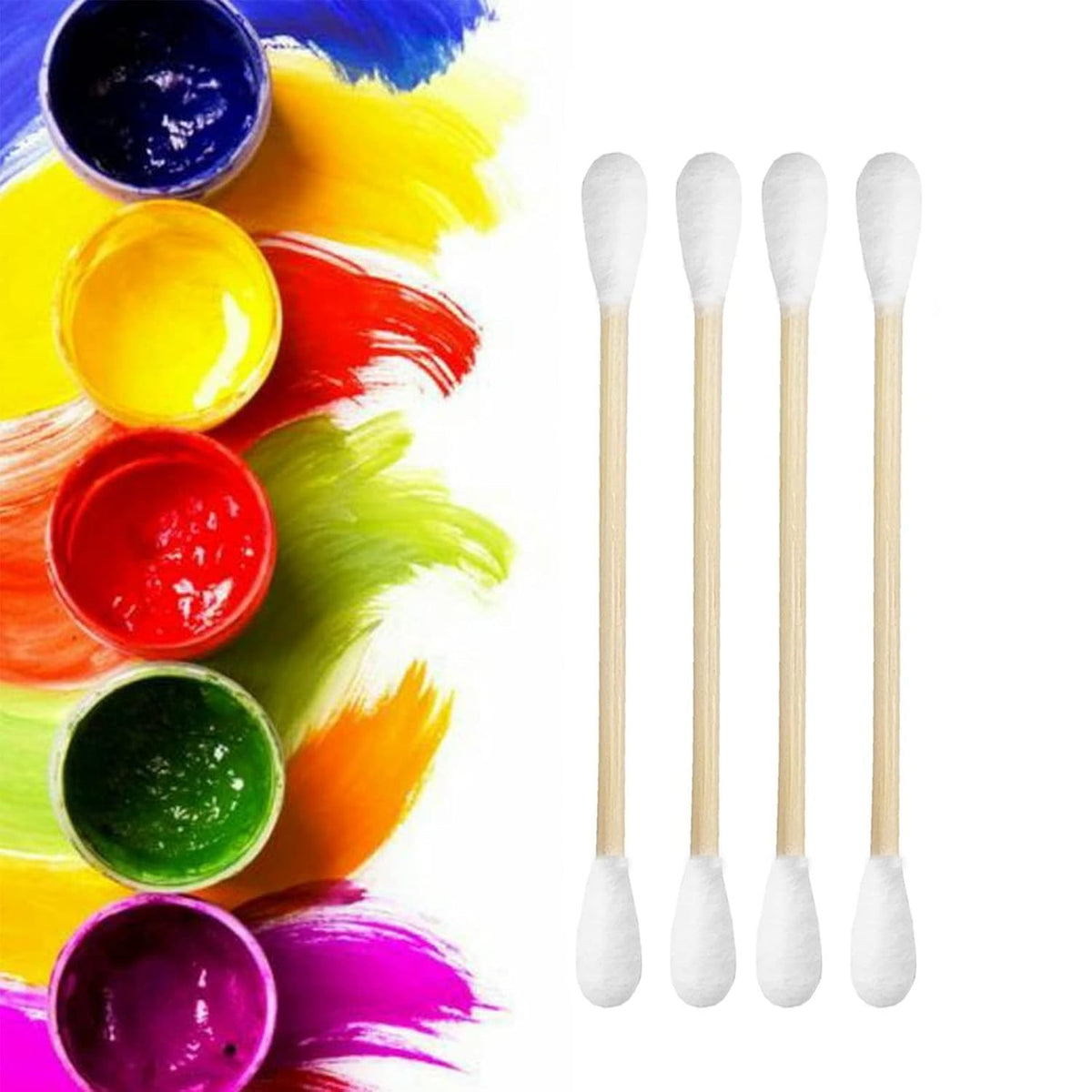 Eco-Friendly Bamboo Cotton Swabs 900pcs for Hygiene & Beauty