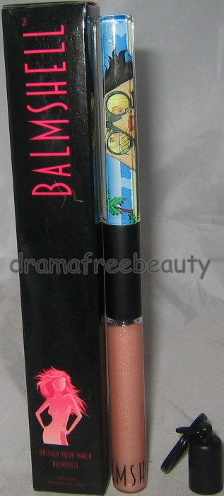 Balmshell Beach Patrol Sheer Nude Lip Gloss with Float Art & Keychain
