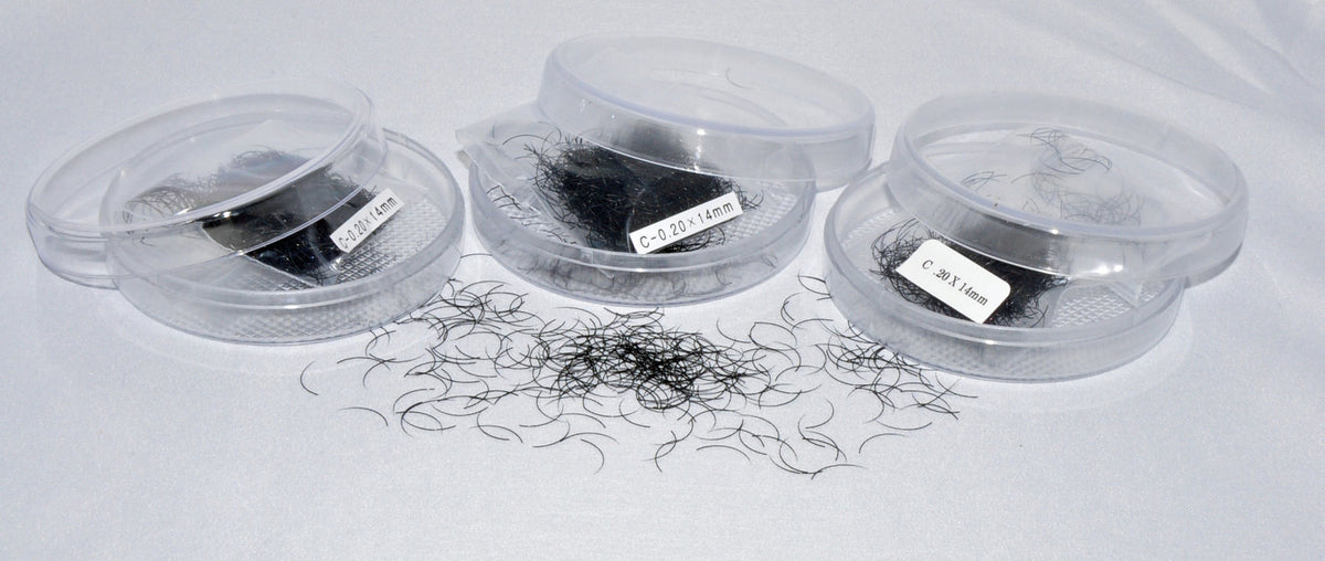 False Eyelash Extensions D Curl 0.10mm - Multiple Sizes for Lash Volume & Length