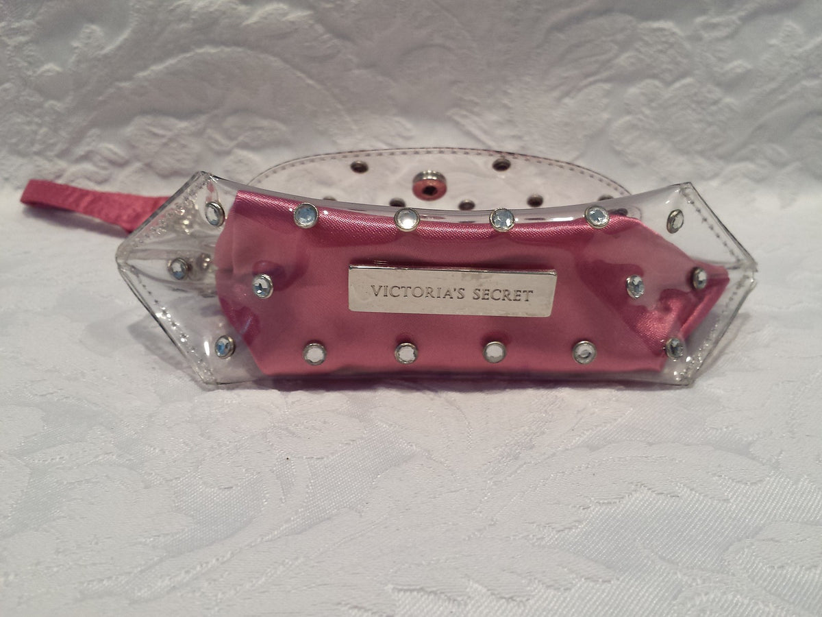 Clear Plastic Rhinestone Wristlet Purse for Evening Events