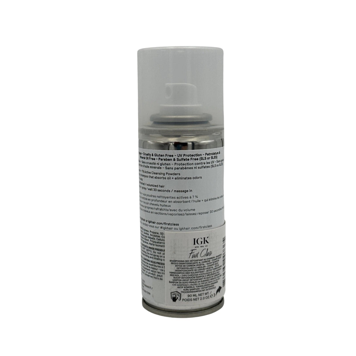 Vegan Charcoal Detox Dry Shampoo - Travel Size 2 oz Can Set of 2