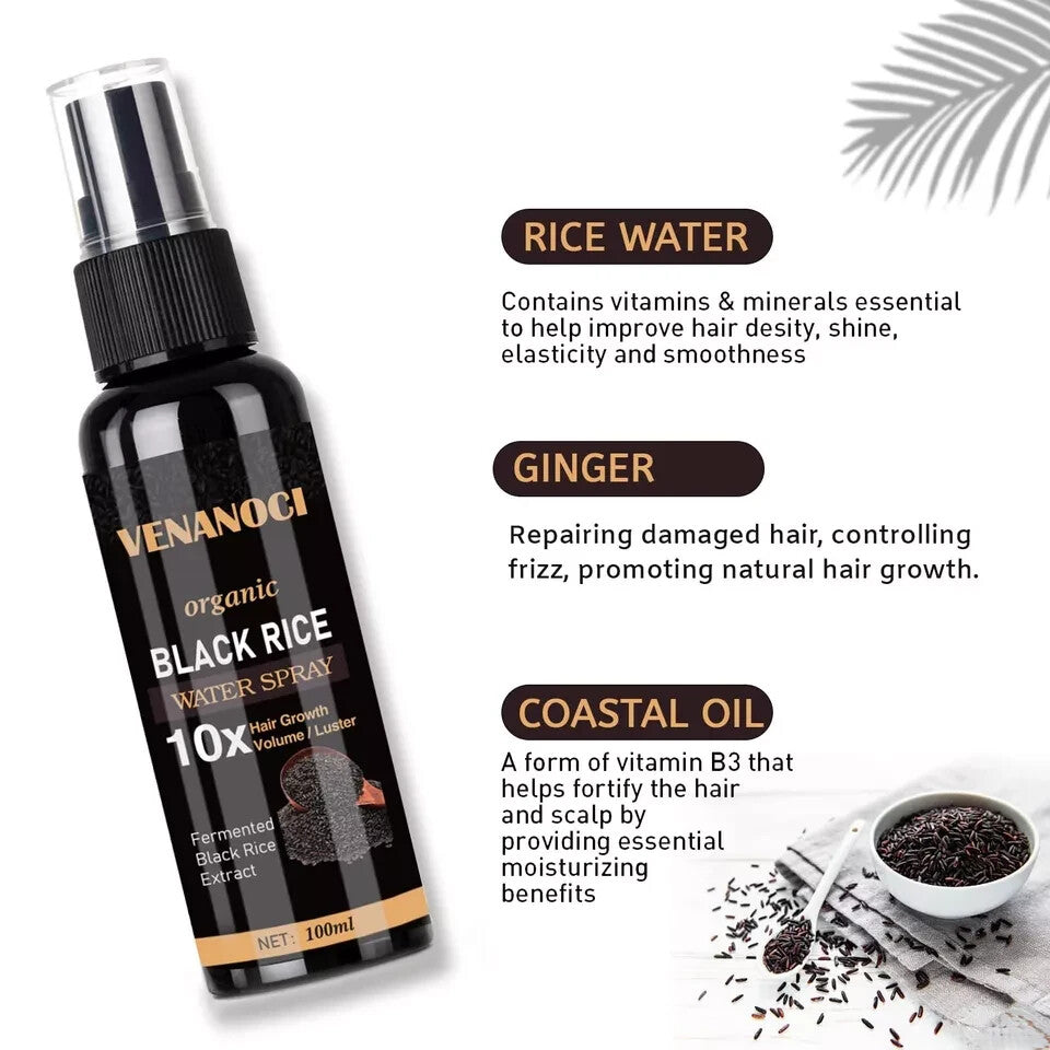 Venanoci Hair Growth Serum Rice Water Spray for Women & Men Treatment