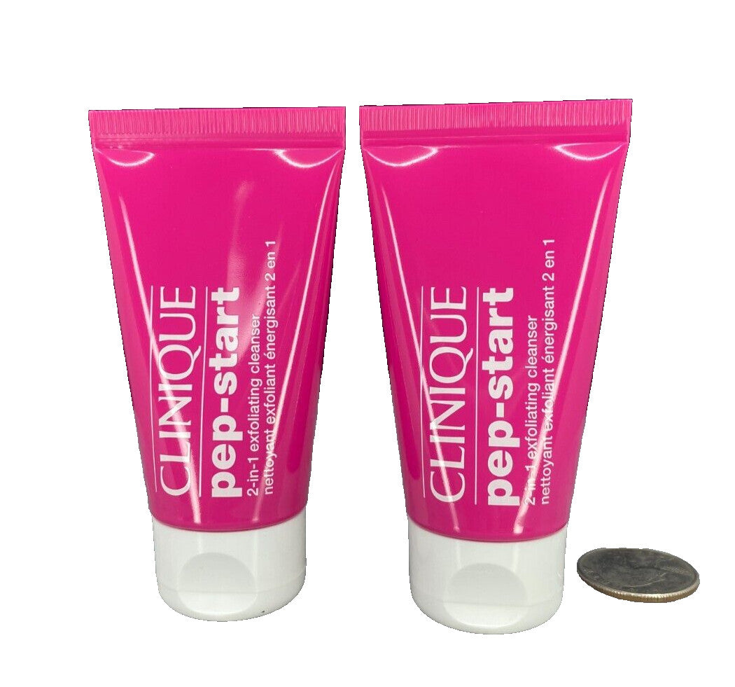 Clinique Pep Exfoliating Cleanser Travel Size 1 oz Pack of 2