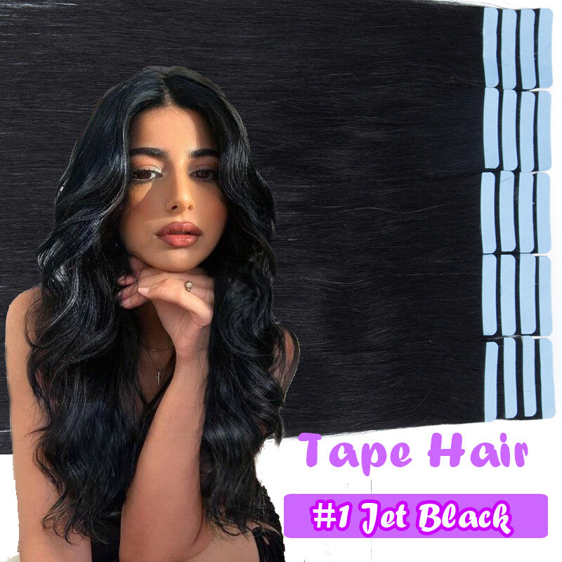 Tape-in Hair Extensions Skin Wefts Thick Human Hair Seamless Adhesive