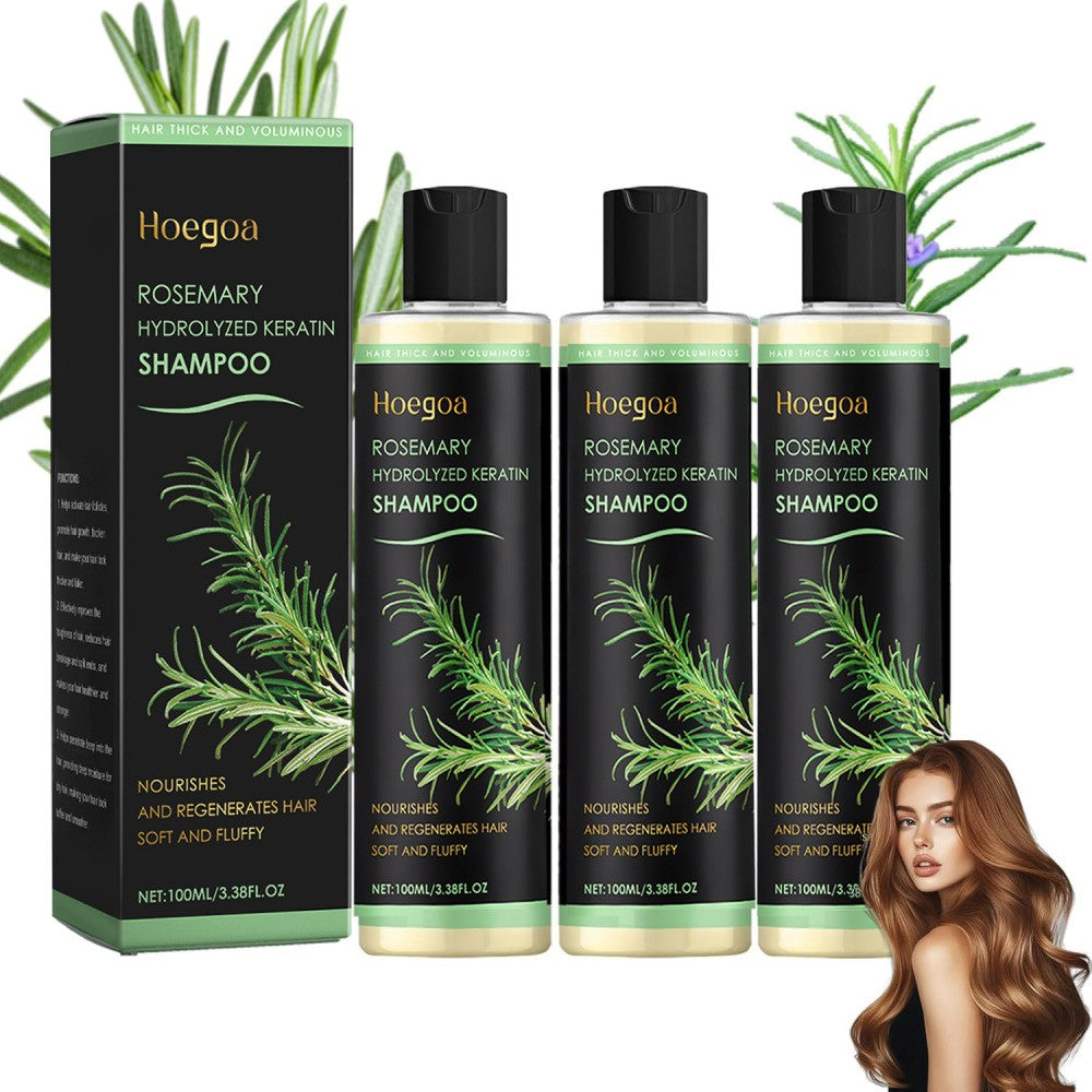 Organic Rosemary Hair Growth Shampoo for Thicker, Healthier Hair - 3 Pack