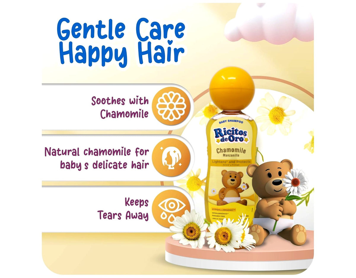 Baby Shampoo with Chamomile - Hypoallergenic Tear-Free Gentle Care 8.4 Fl Oz (5 Pack)