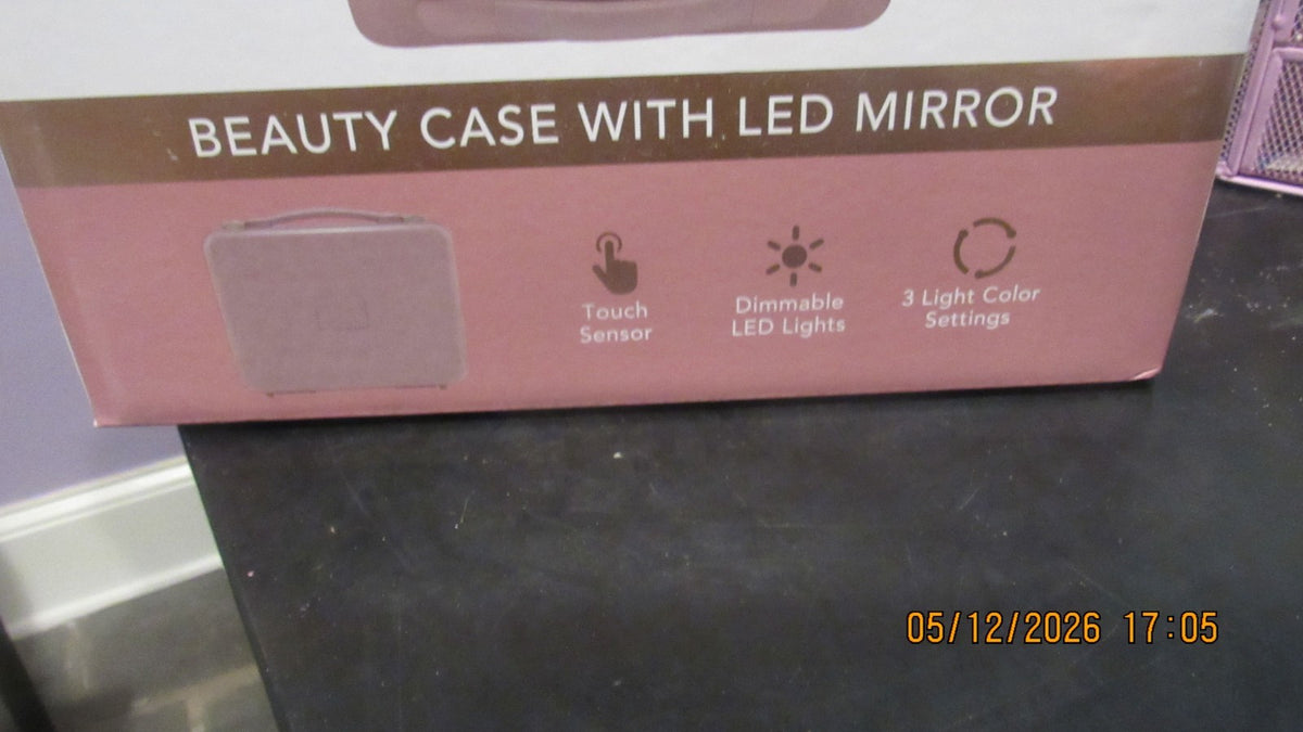 Glo Tech Beauty Case with LED Mirror – Touch Sensor, 3 Light Settings