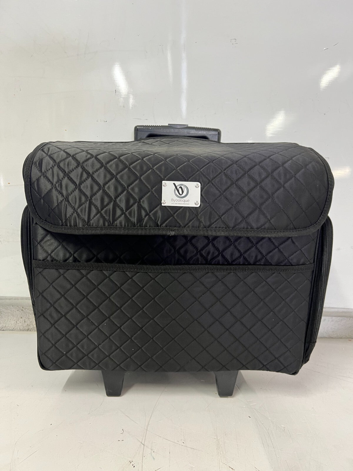 Rolling Makeup Train Case with Wheels & Large Capacity - Portable Cosmetic Organizer