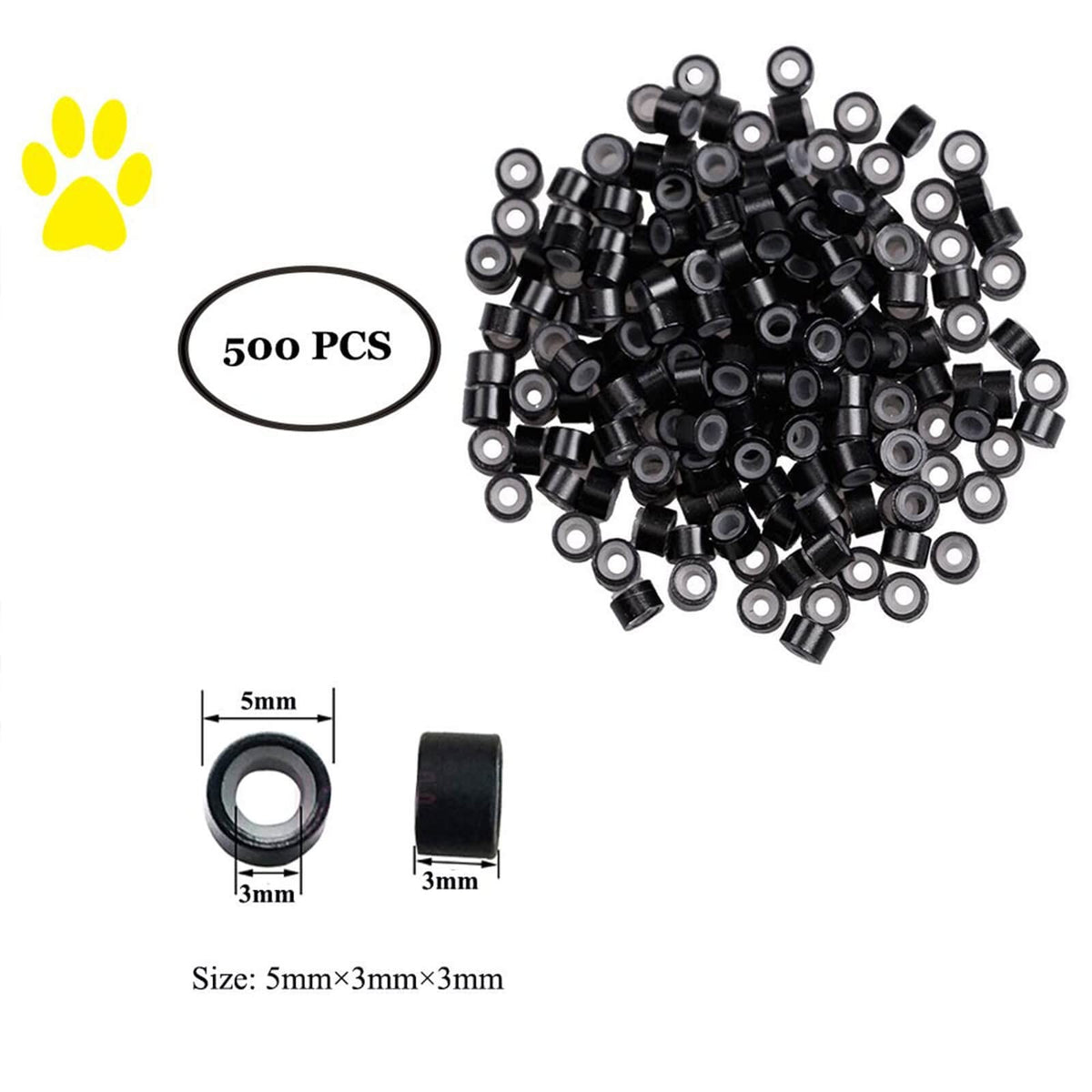 500 PCS Hair Extension Tool Kits Professional 503 Piece Set, Black