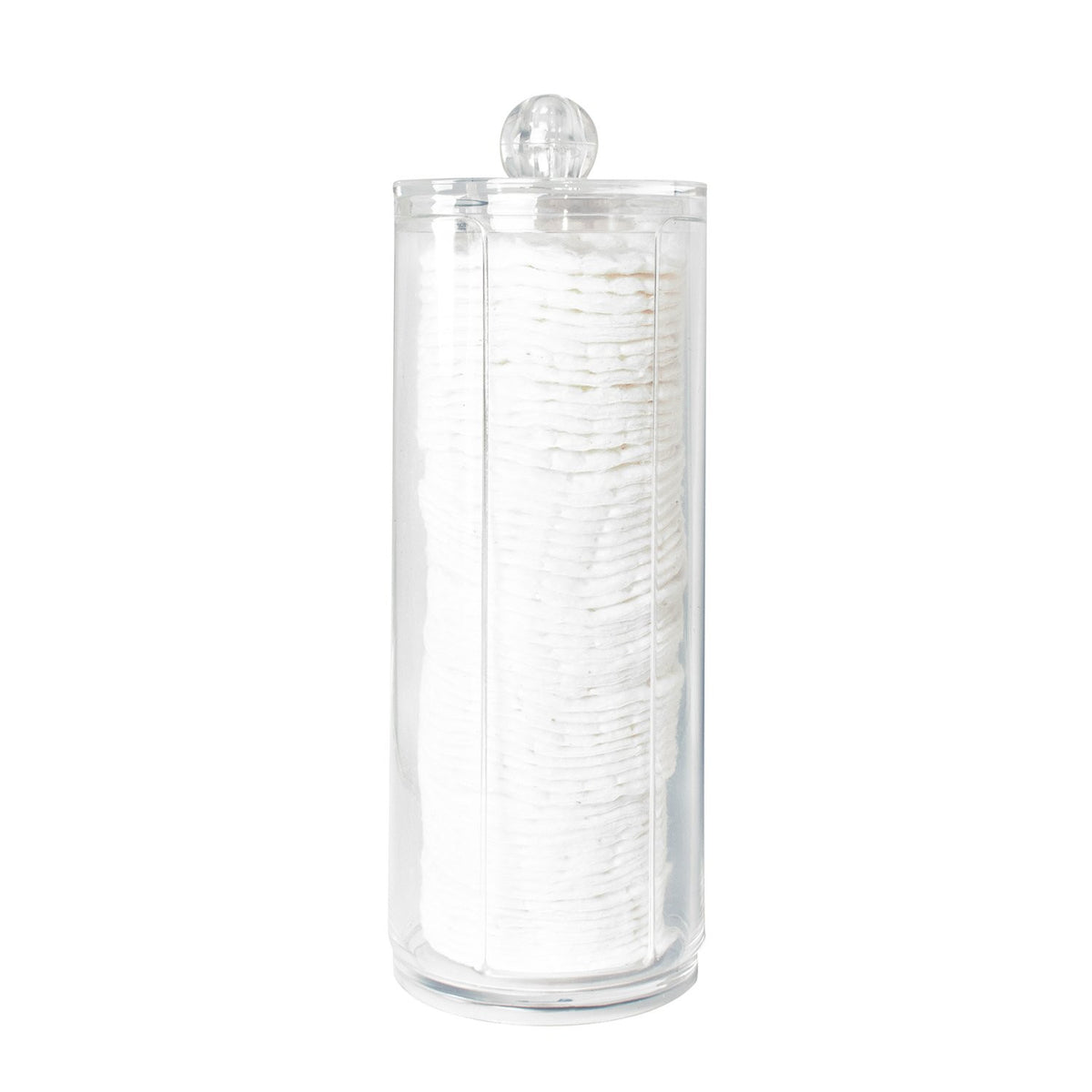 Cosmetic Cotton Pad Holder Makeup Organizer 6.5x2.5 Inch White