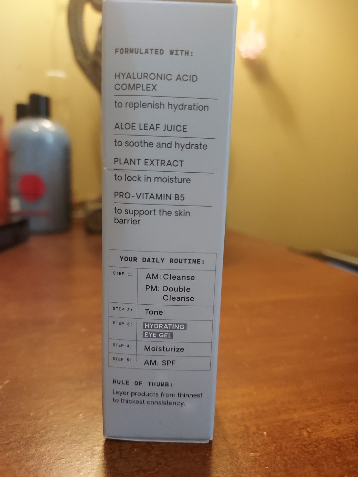 Hydrating Eye Gel with Hyaluronic Acid & Aloe Vera - 0.5 fl oz