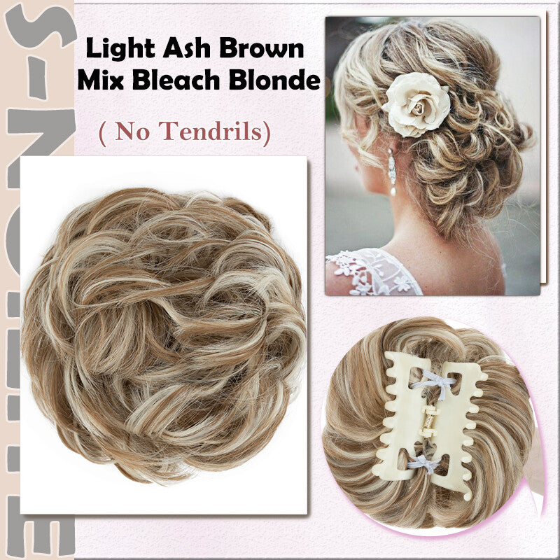 X-Large Thick Curly Claw Chignon Messy Bun Hair Extension Clips - All Colors