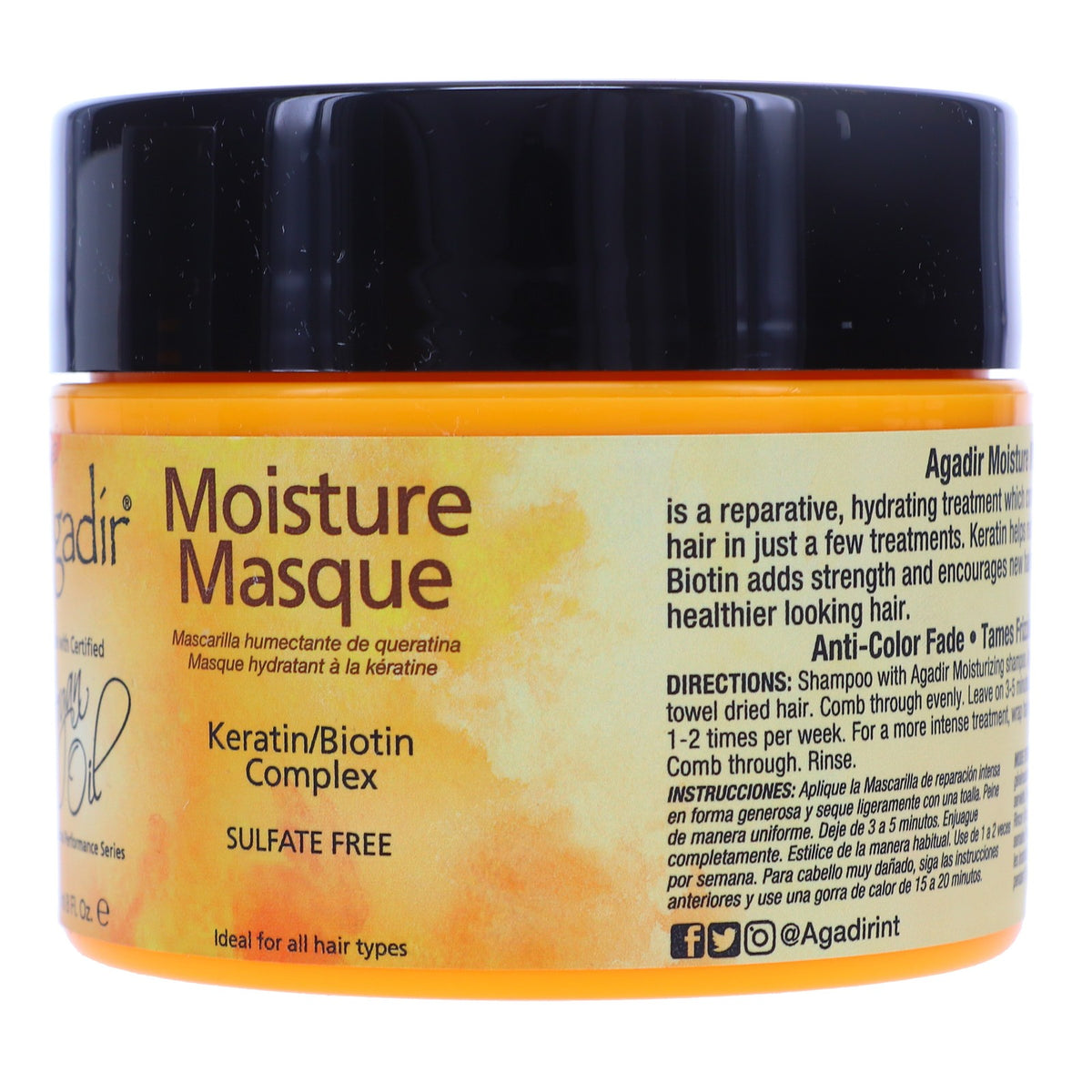Agadir Argan Oil Moisture Masque - Deep Hair Conditioning Treatment 8 oz