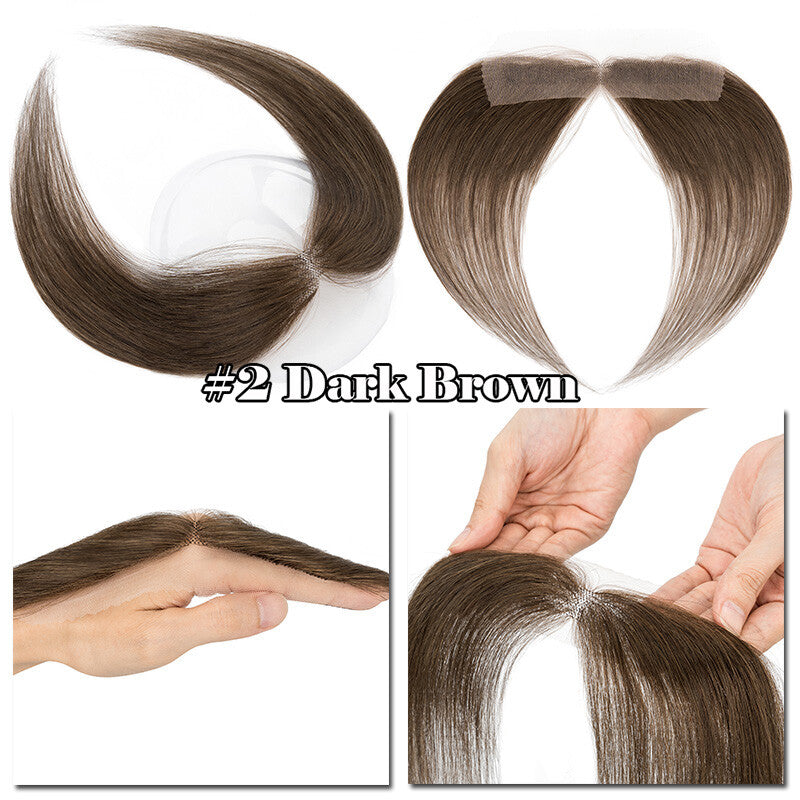 Full Lace Human Hair Patch Cover for Women Receding Hairline - Blonde
