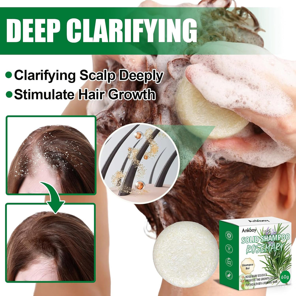 Rosemary Oil Shampoo and Conditioner Bars - 4 Pack