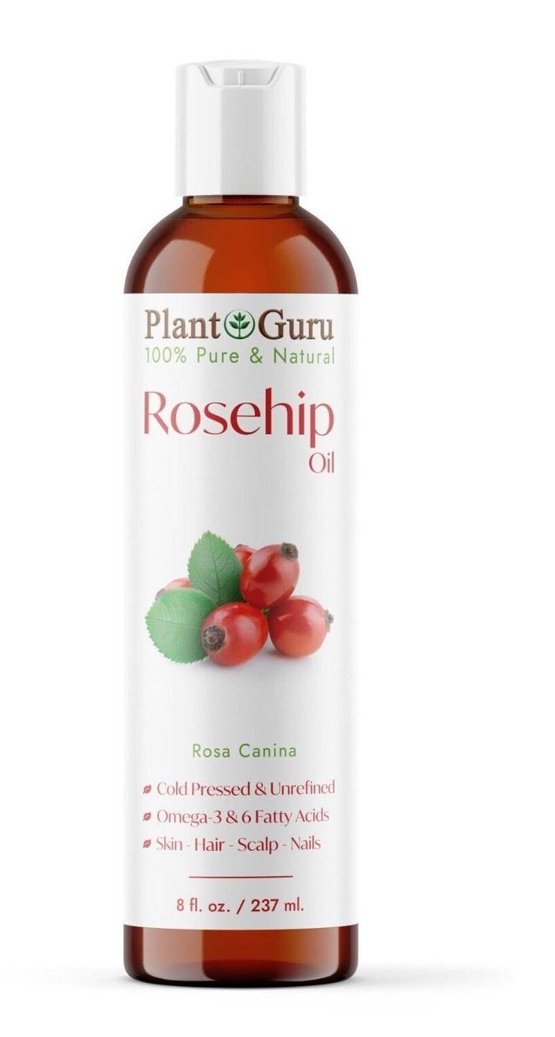 Pure Cold Pressed Rosehip Seed Oil for Skin & Hair - Unrefined Natural Moisturizer