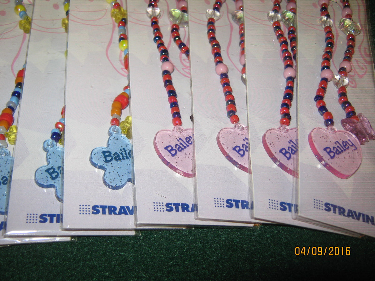 (20) Hair Beads "BAILEY" PINK&BLUE Stravina / Beadz Children 4& Up