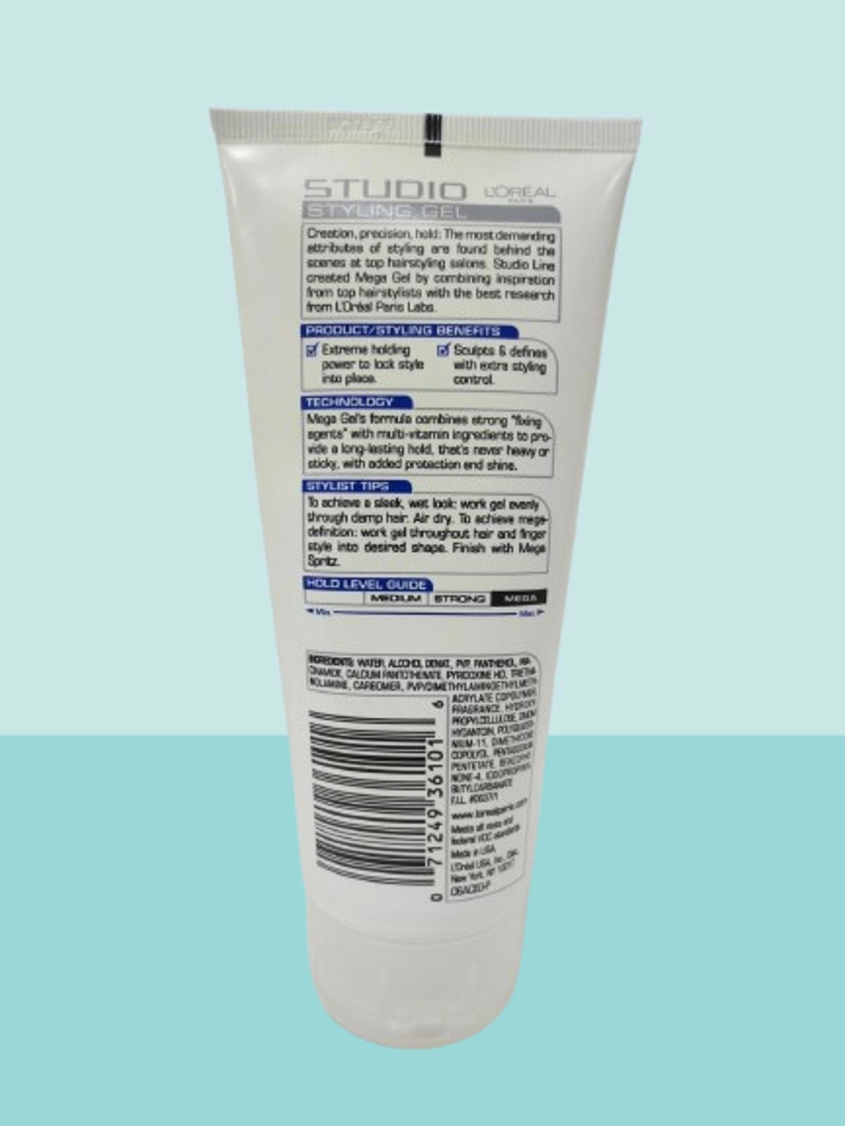 Hair Styling Gel Mega Hold 6.8 Oz Set of 2 for Strong Hair Control