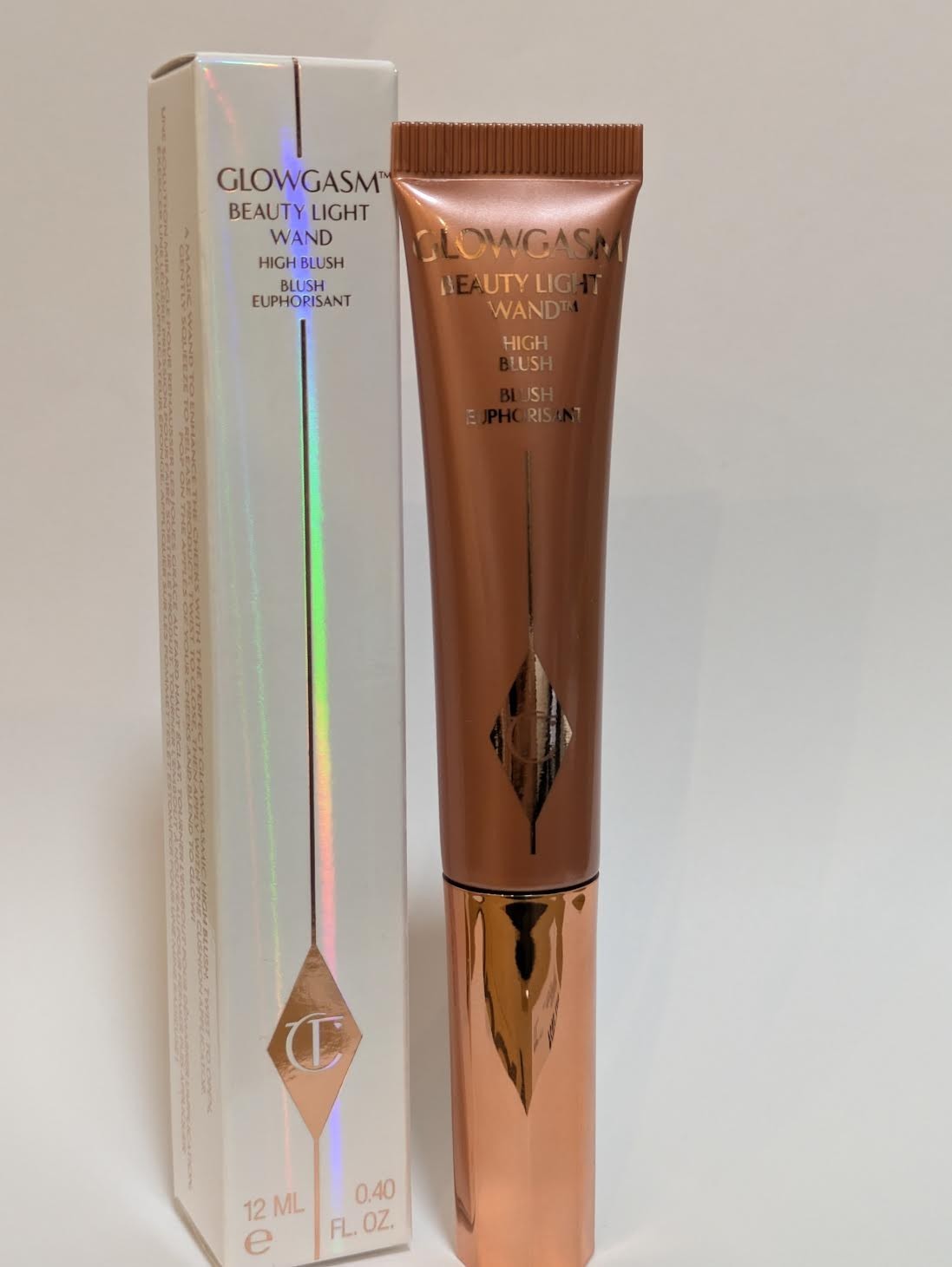 Charlotte Tilbury Glowgasm Beauty Light Wand Pinkgasm Full Size Liquid Highlighter & Blush
