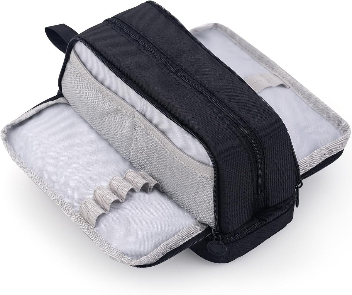 Multi-Compartment Pencil Case - 4 Slots for School & Office Supplies