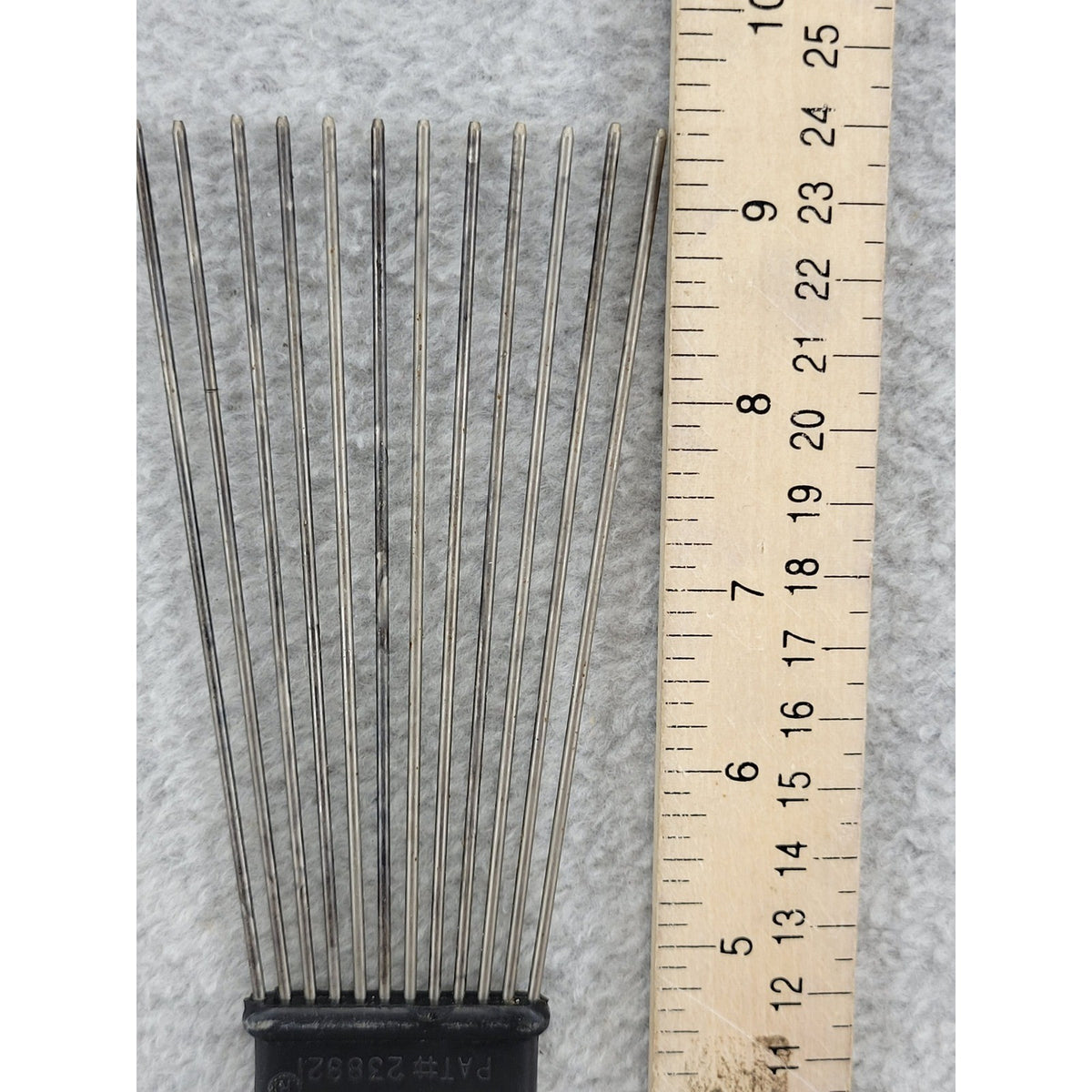 Vintage Afro Pick Hair Comb Black Fist Peace Sign Metal Tines 1970s