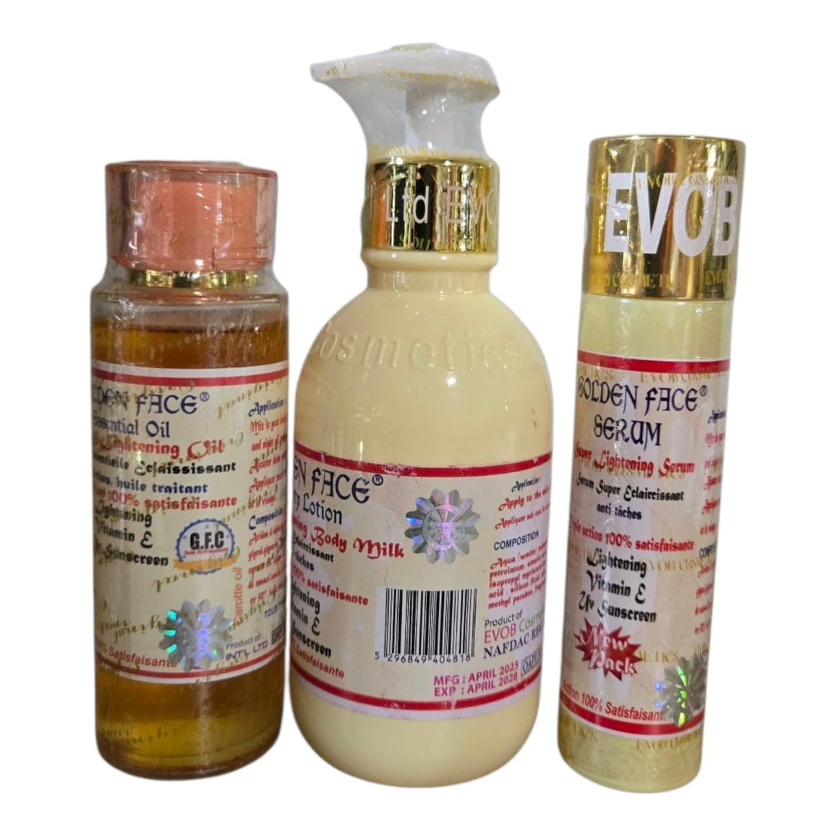 Golden Face Lightening Body Lotion with Vitamin E - 250ml Serum Oil