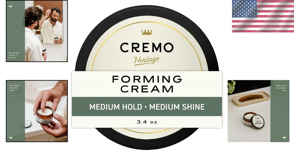 Medium Hold Hair Styling Cream for All Hair Types - 3.4 Oz Frizz Control