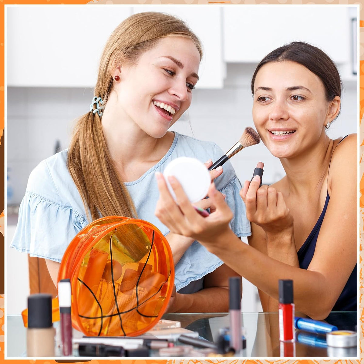 12 Pcs Basketball Cosmetic Bags with Zipper Handle | Travel & Makeup Storage