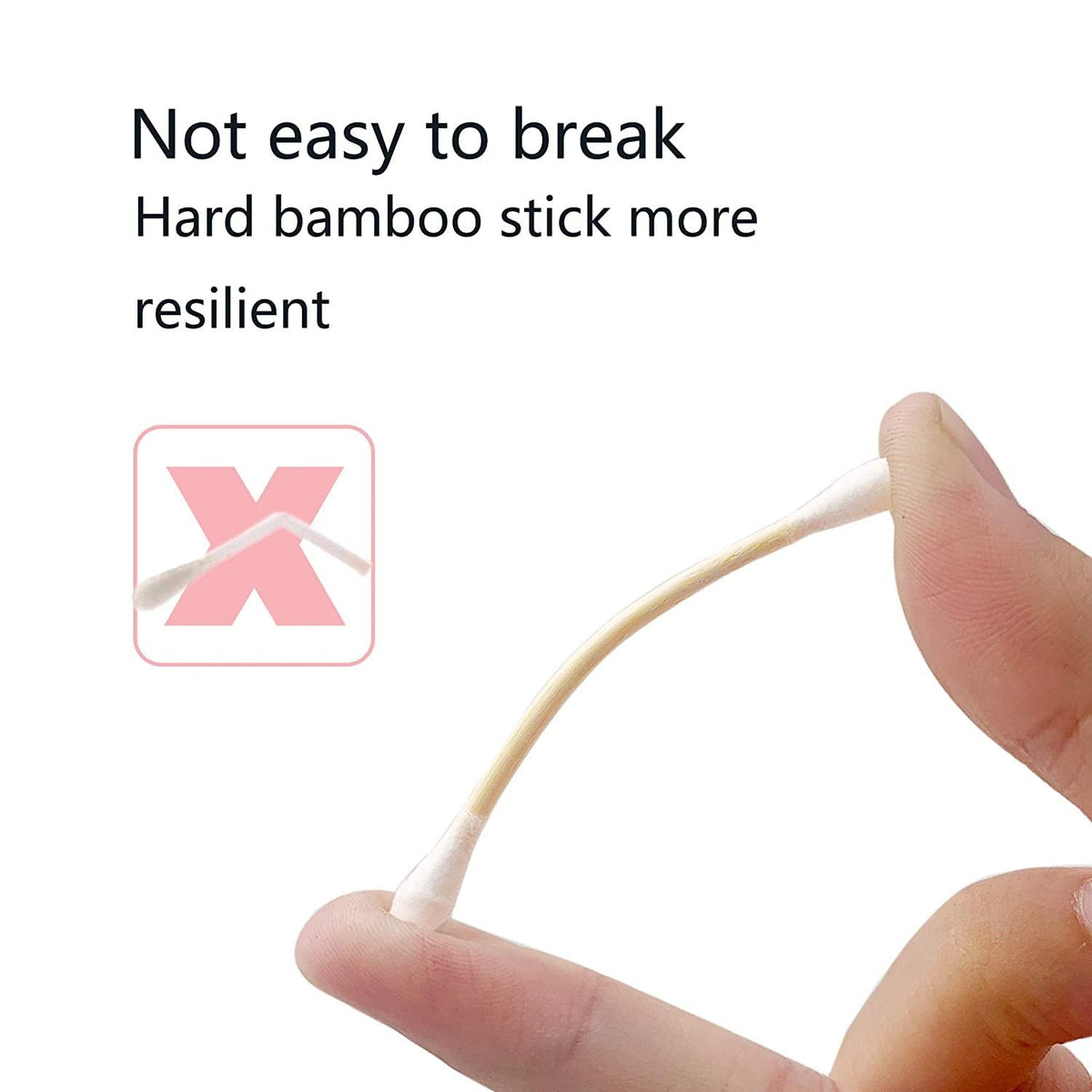 Bamboo Cotton Swabs - Wooden Swabs 1200 Pieces for Personal & Beauty Care