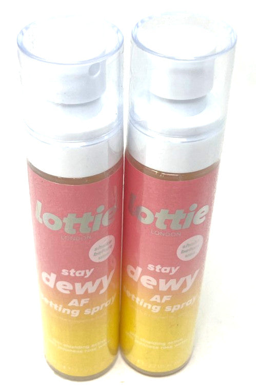 Lottie Stay Dewy AF Setting Spray 2.7 fl oz (Pack of 2) Sealed