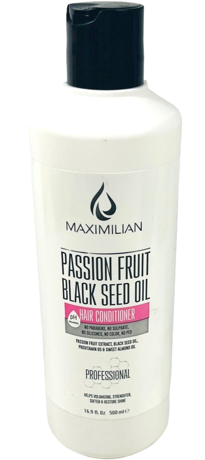 Passion Fruit Black Seed Oil Hair Conditioner 16.9 Fl Oz - Nourishing Treatment