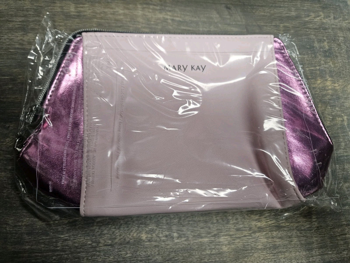 Pink Metallic Makeup Bag - 9x6 Cosmetic & Toiletry Bag
