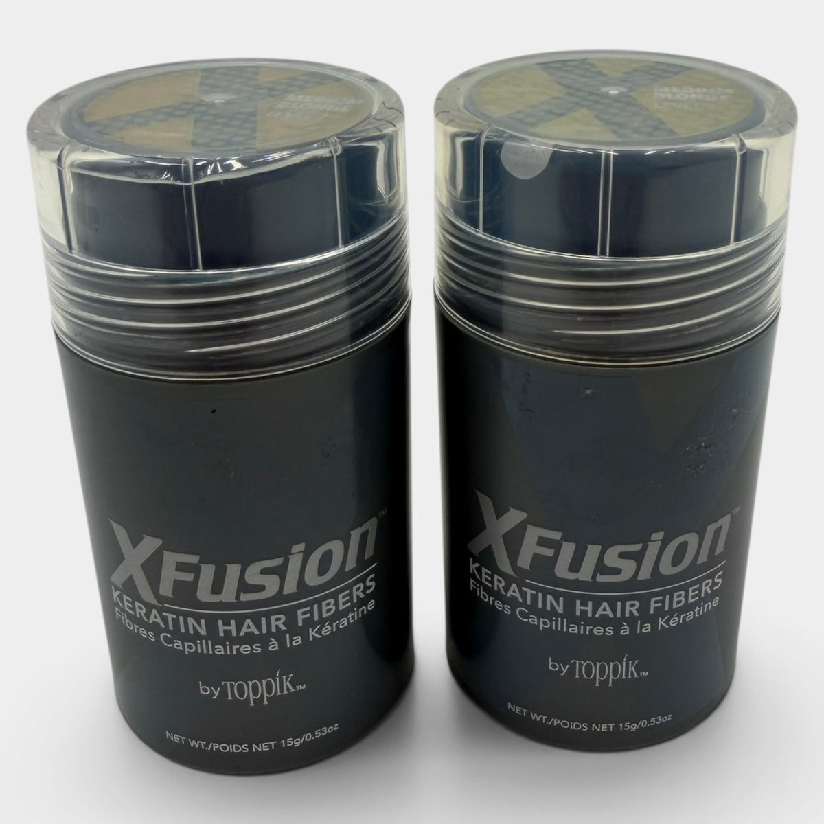 2 XFusion Toppik Keratin Hair Fibers Medium Blonde Level 7 15g New