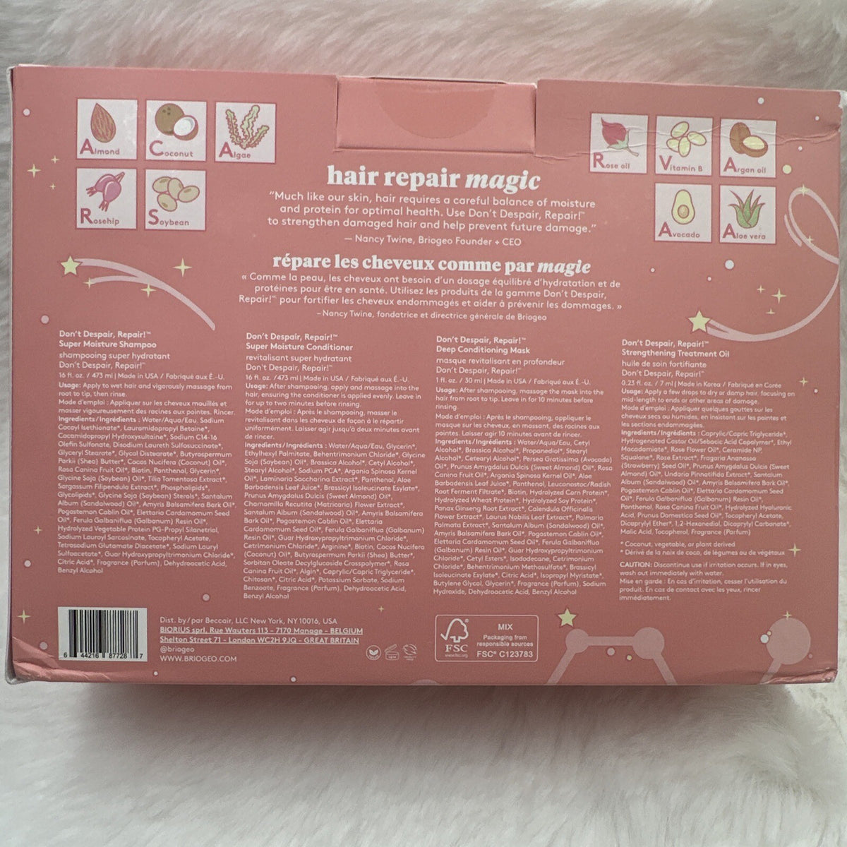 Briogeo Hair Strengthening Set - Repair & Nourish Damaged Hair - NIB
