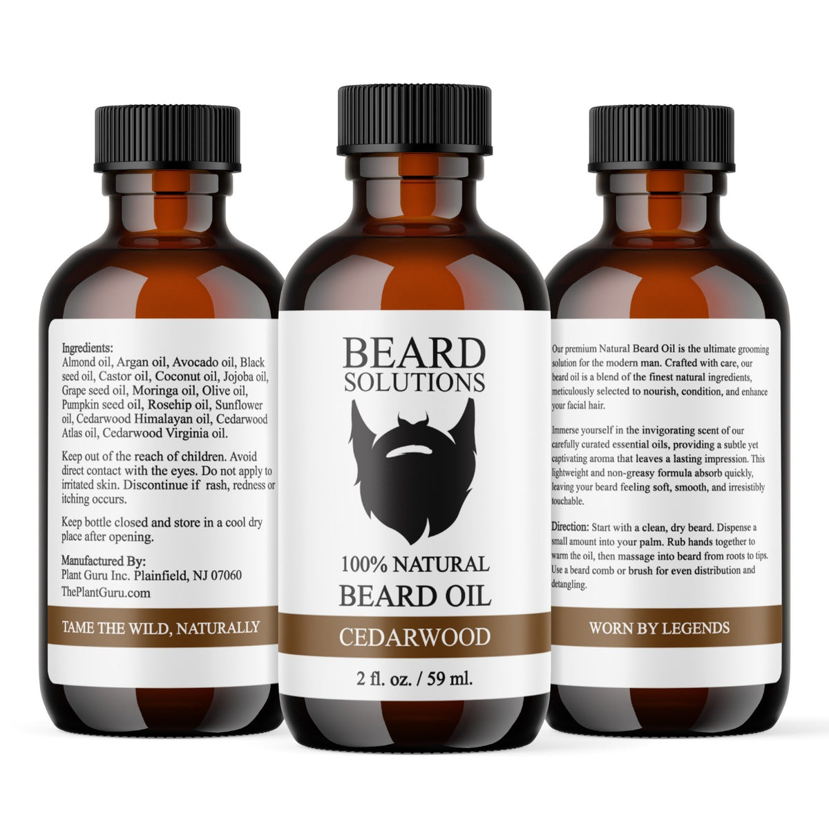 Natural Beard Oil with Essential Oils - Nourishing Hair Growth Serum for Men