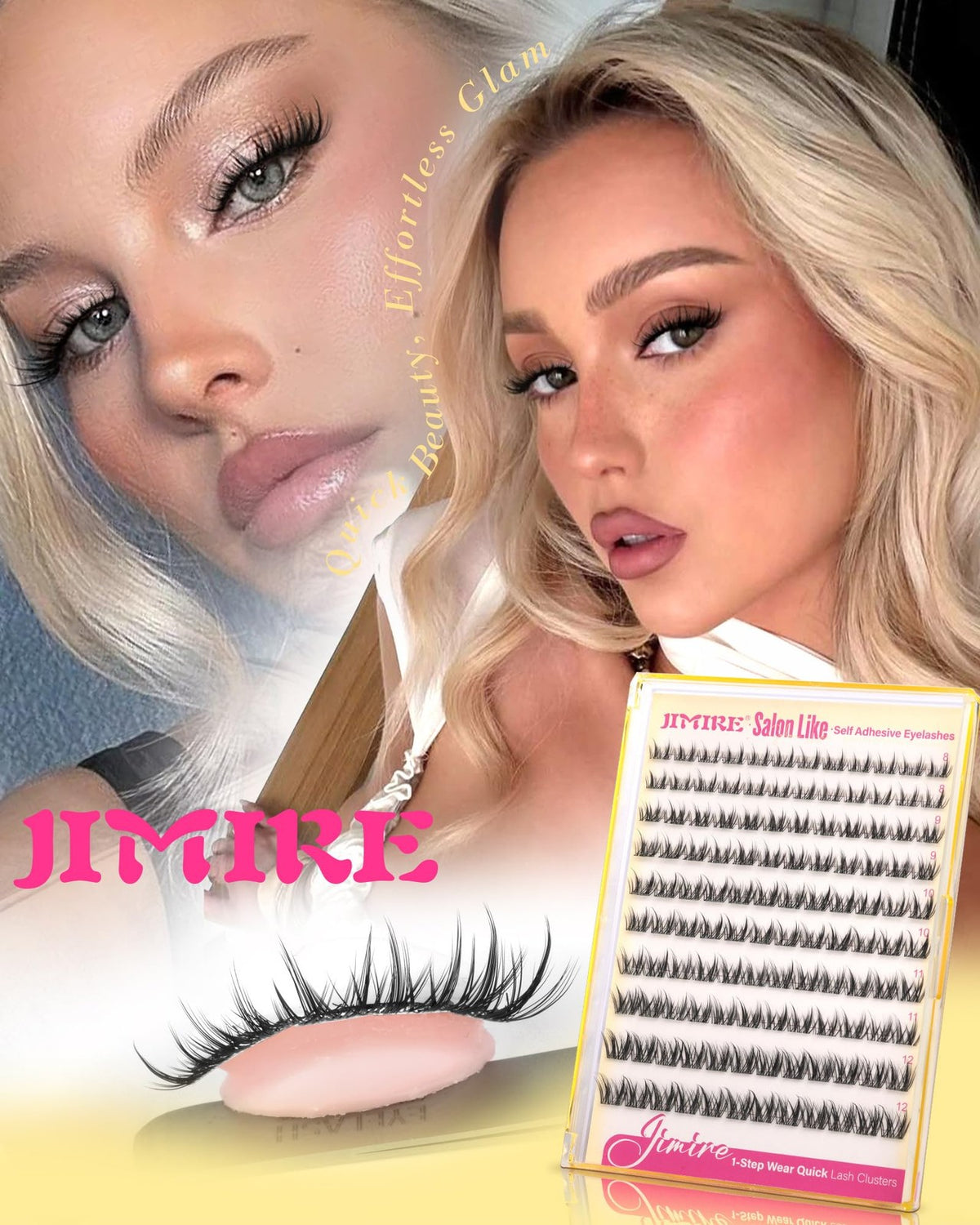 Self Adhesive Eyelash Clusters Natural Look Wispy Lash Extensions Black