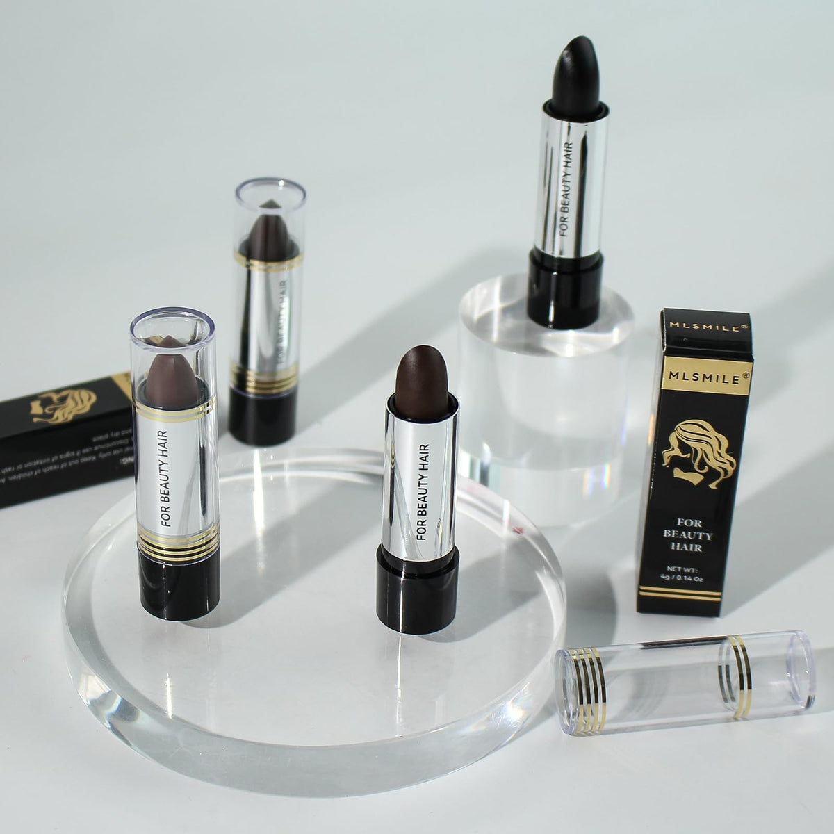 Hair Color Touch-Up Stick Dye 3 Pack - Dark Brown, Instant Gray Coverage