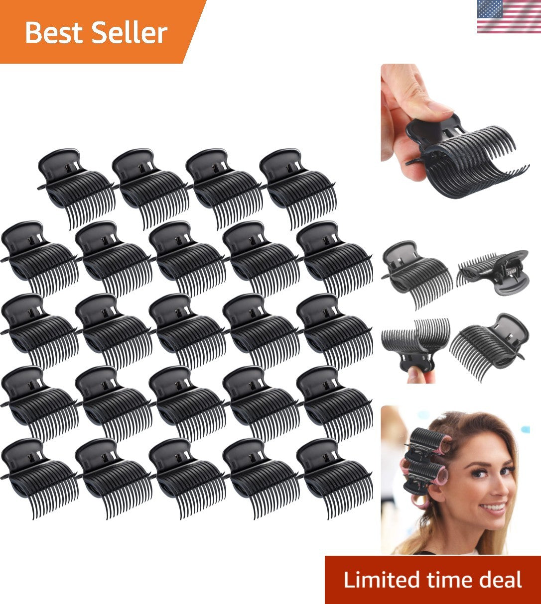 Plastic Hot Roller Clips Set for Perfect Curls - Heat Resistant Hair Styling Accessories