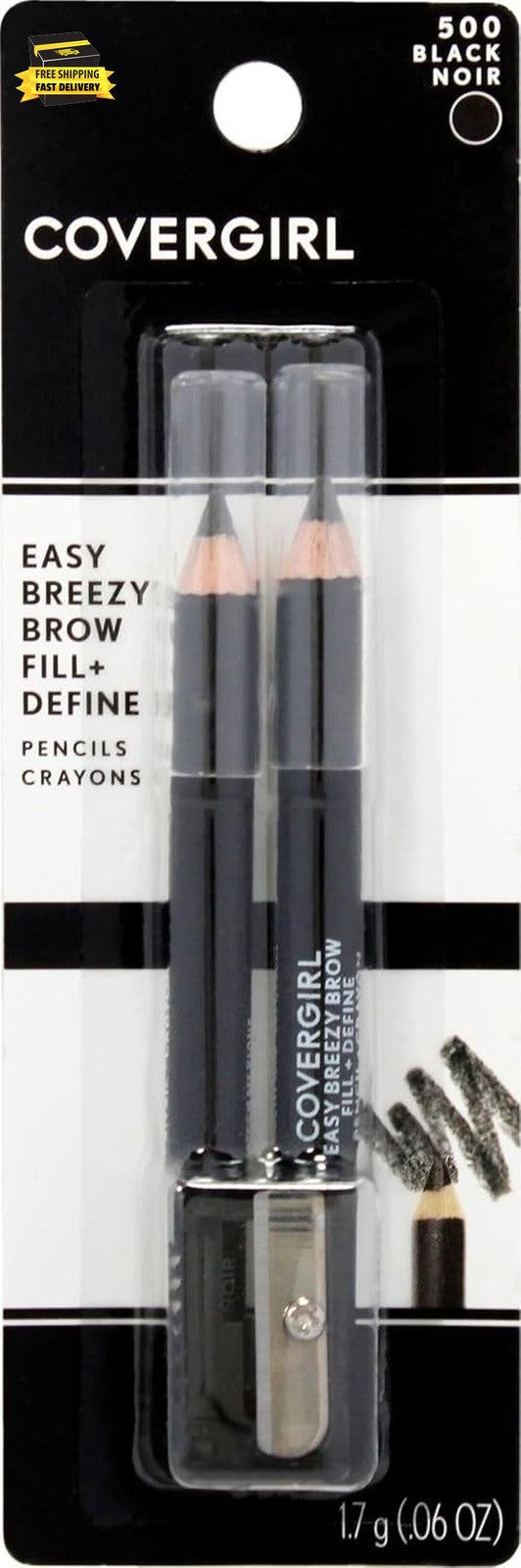 Long-Lasting Brow Pencil Set with Sharpener – Fill & Define Eyebrows