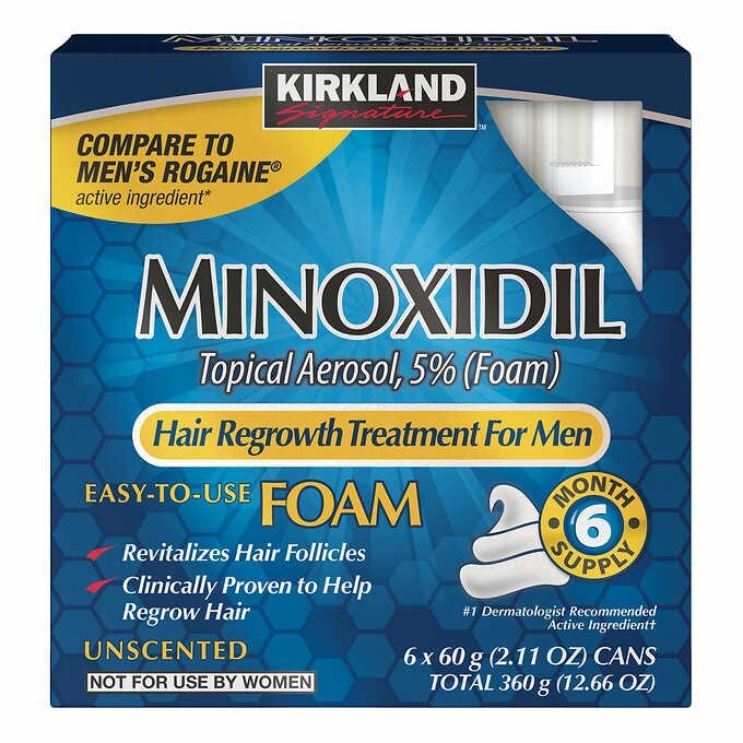 Kirkland Hair Regrowth Treatment 5% Minoxidil Foam For Men 6- Months